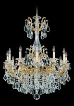 Schonbek 1870 5011-48 - La Scala 12 Light 120V Chandelier in Antique Silver with Heritage Handcut Crystal