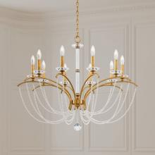 Schonbek 1870 BC7110N-44PWT - Priscilla 10 Light 120V Chandelier in Heirloom Silver with White Pearl