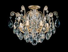 Schonbek 1870 3784-51S - Renaissance 6 Light 120V Semi-Flush Mount in Black with Crystals from Swarovski®