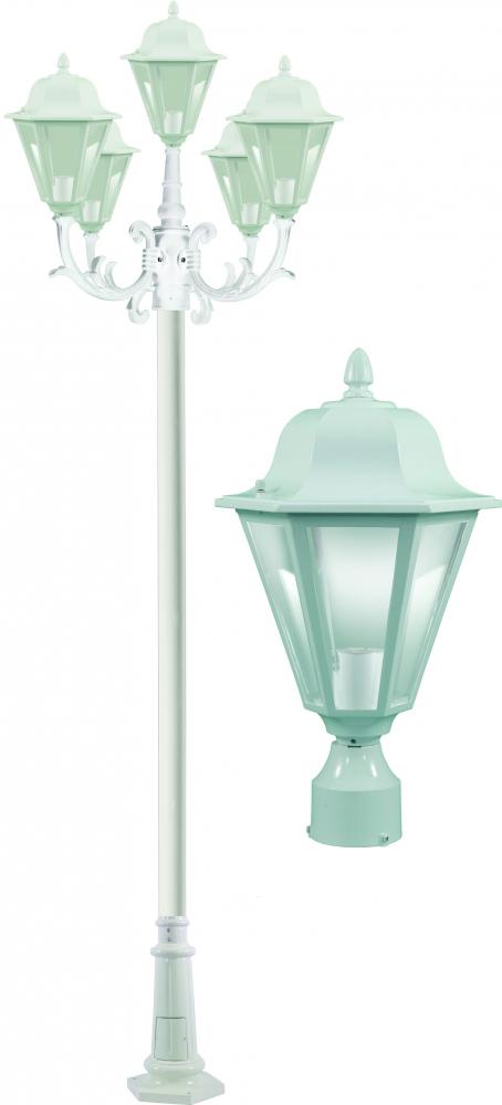 DANIELLA POST FIVE LIGHT FIX W/ CLEAR GLASS 5X13W DL-S