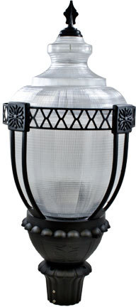 CLEAR ACORN POST TOP FIX 120W LED 120V-277V