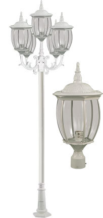 Dabmar GM3005-LED16-W - VICTORIA POST FIVE LIGHT FIX 5 X LED 16W 120V