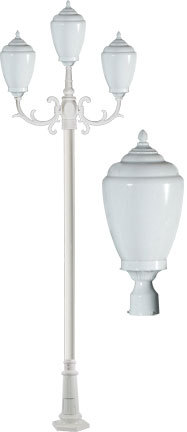 Dabmar GM4003-LED16-W - ALISA POST THREE LIGHT FIX 3 X LED 16W 120V