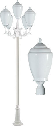 Dabmar GM4005-LED16-W - ALISA POST FIVE LIGHT FIX 5 X LED 16W 120V