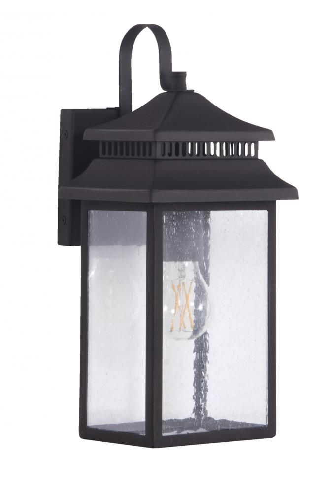 Crossbend 1 Light Small Outdoor Wall Lantern in Dark Bronze Gilded