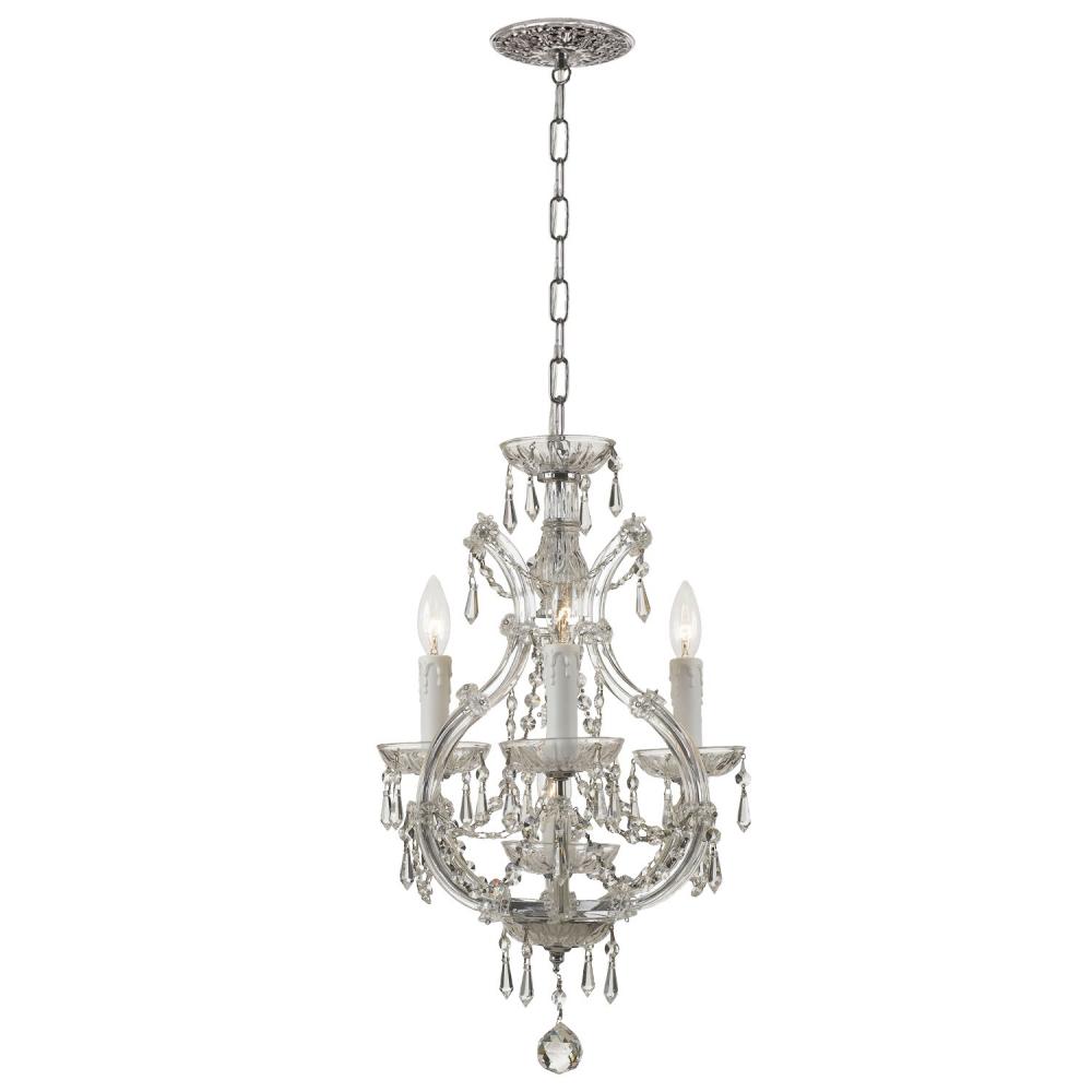 Maria Theresa 4 Light Spectra Crystal Polished Chrome Mini Chandelier