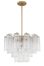 Crystorama ADD-306-AG-CL - Addis 6 Light Aged Brass Chandelier