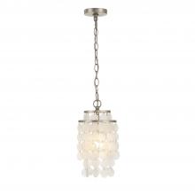 Crystorama BRI-3000-SA - Brielle 1 Light Antique Silver Mini Pendant