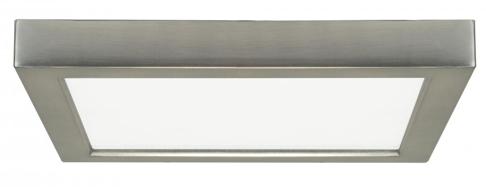 Blink - 18.5W- 9" Surface Mount LED - 3000K- Square Shape - Brushed Nickel Finish - 120V