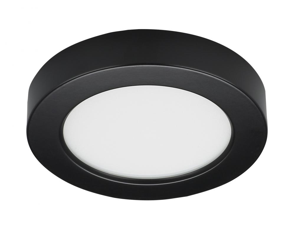 Blink - 10.5W- 5.5" Surface Mount LED - 3000K- Round Shape - Black Finish - 120V