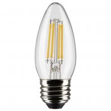 Satco Products Inc. S21290 - 5.5 Watt B11 LED; Clear; Medium base; 90 CRI; 2700K; 120 Volt