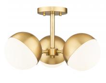 Z-Lite 7517-3SF-MGLD - 3 Light Semi Flush Mount