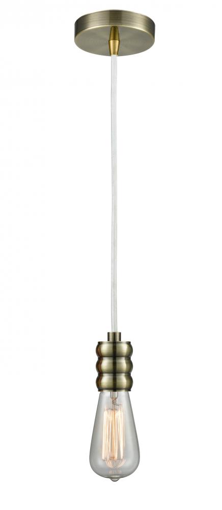 Gatsby - 1 Light - 2 inch - Antique Brass - Cord hung - Mini Pendant