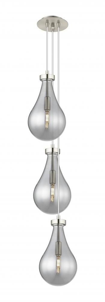 Owego - 3 Light - 7 inch - Brushed Satin Nickel - Multi Pendant