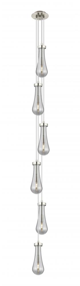 Owego - 6 Light - 7 inch - Brushed Satin Nickel - Multi Pendant