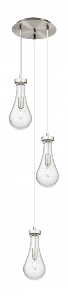 Owego - 3 Light - 13 inch - Brushed Satin Nickel - Multi Pendant