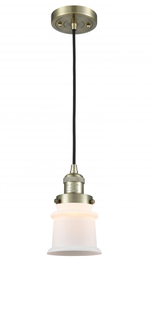 Canton - 1 Light - 5 inch - Antique Brass - Cord hung - Mini Pendant