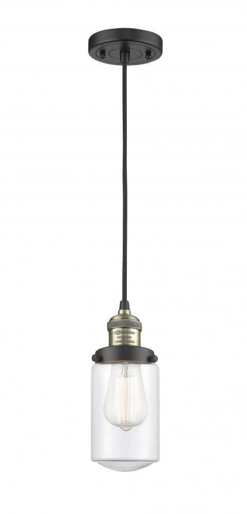 Dover - 1 Light - 5 inch - Black Antique Brass - Cord hung - Mini Pendant