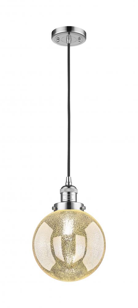 Beacon - 1 Light - 8 inch - Polished Chrome - Cord hung - Mini Pendant