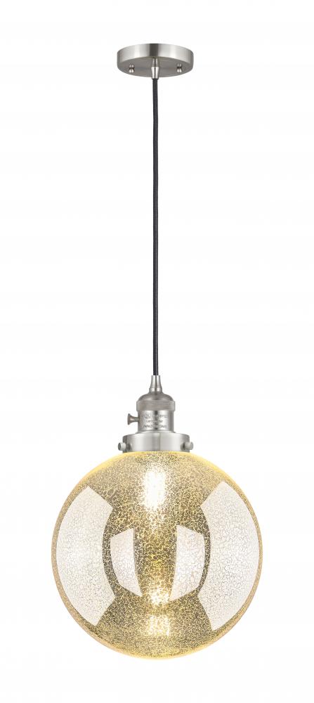 Beacon - 1 Light - 10 inch - Brushed Satin Nickel - Cord hung - Mini Pendant