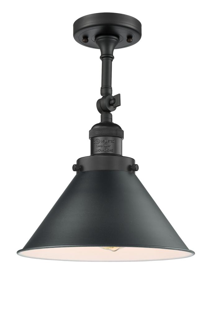 Briarcliff - 1 Light - 10 inch - Matte Black - Semi-Flush Mount