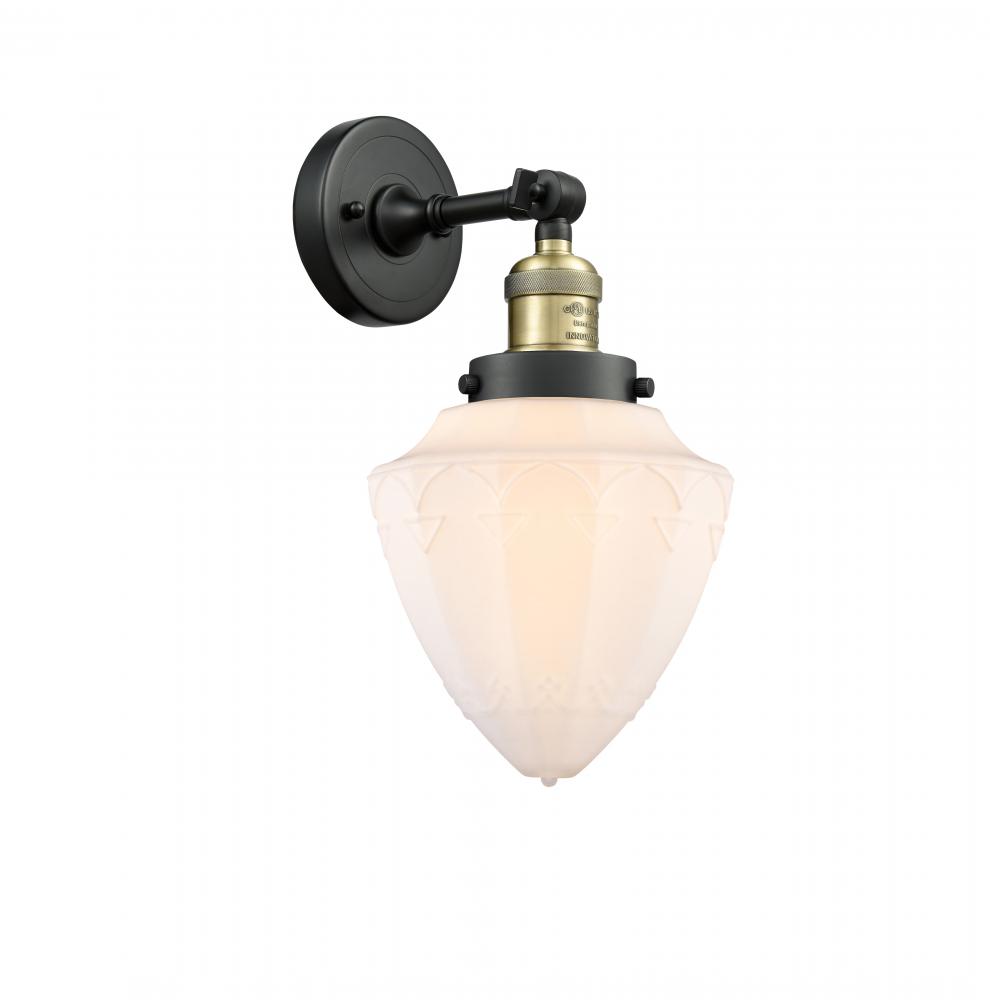 Bullet - 1 Light - 7 inch - Black Antique Brass - Adjustable Sconce