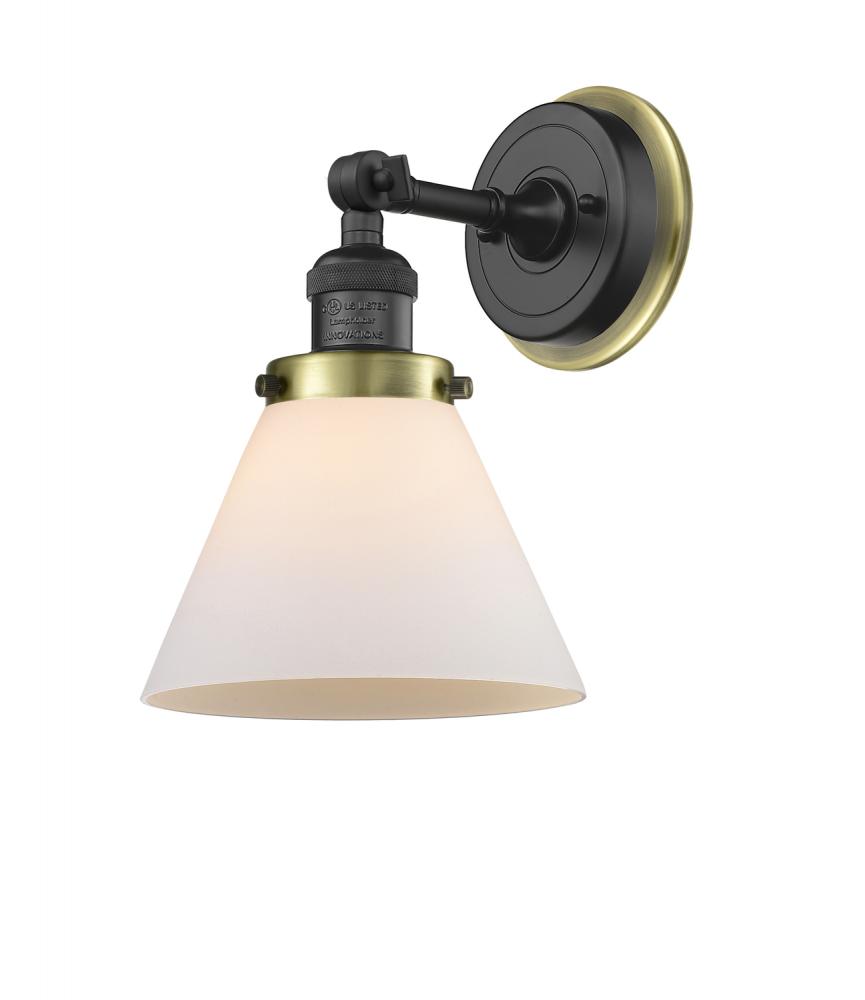 Cone - 1 Light - 8 inch - Matte Black - Sconce