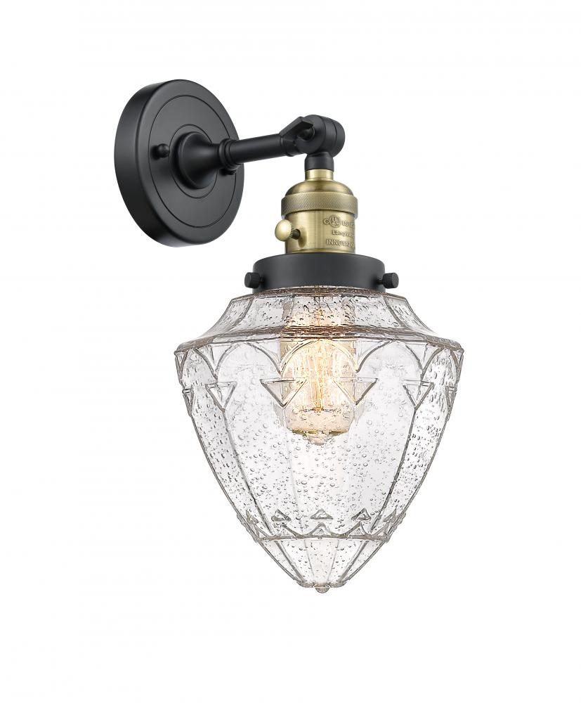 Bullet - 1 Light - 7 inch - Black Antique Brass - Adjustable Sconce