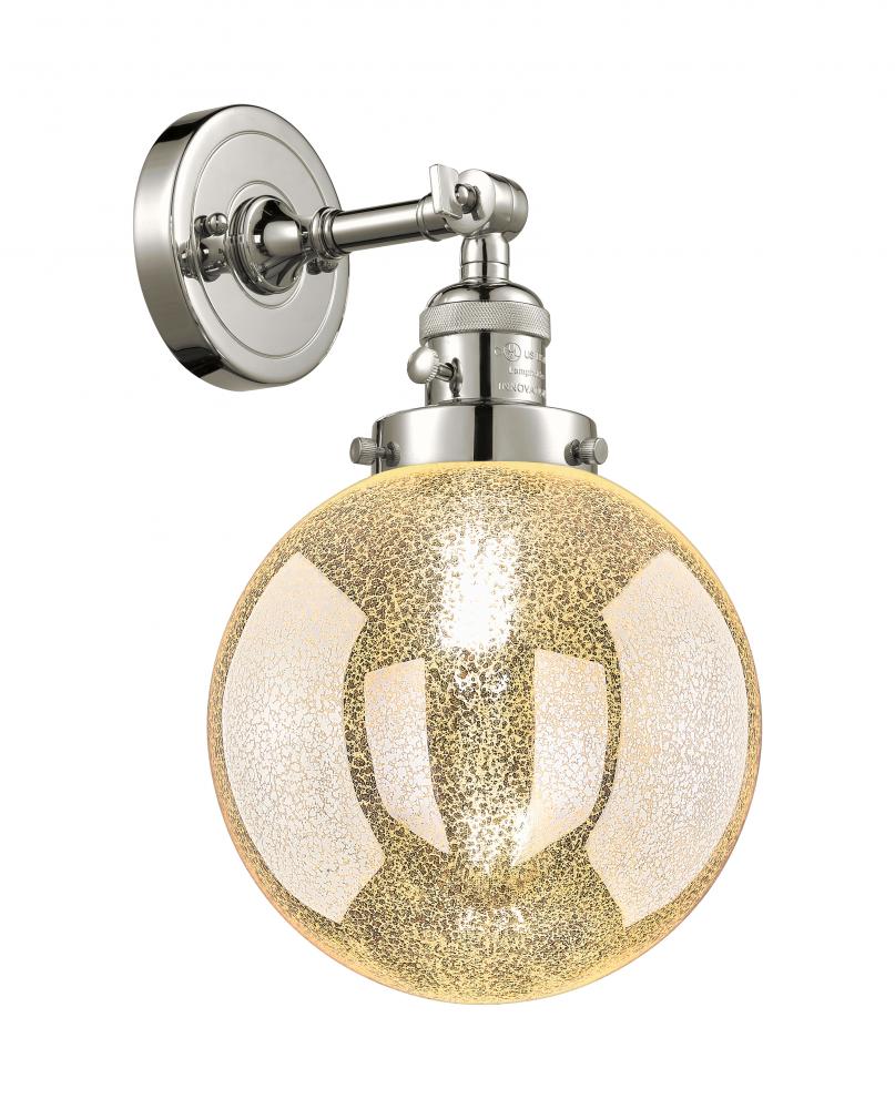 Beacon - 1 Light - 8 inch - Polished Nickel - Adjustable Sconce