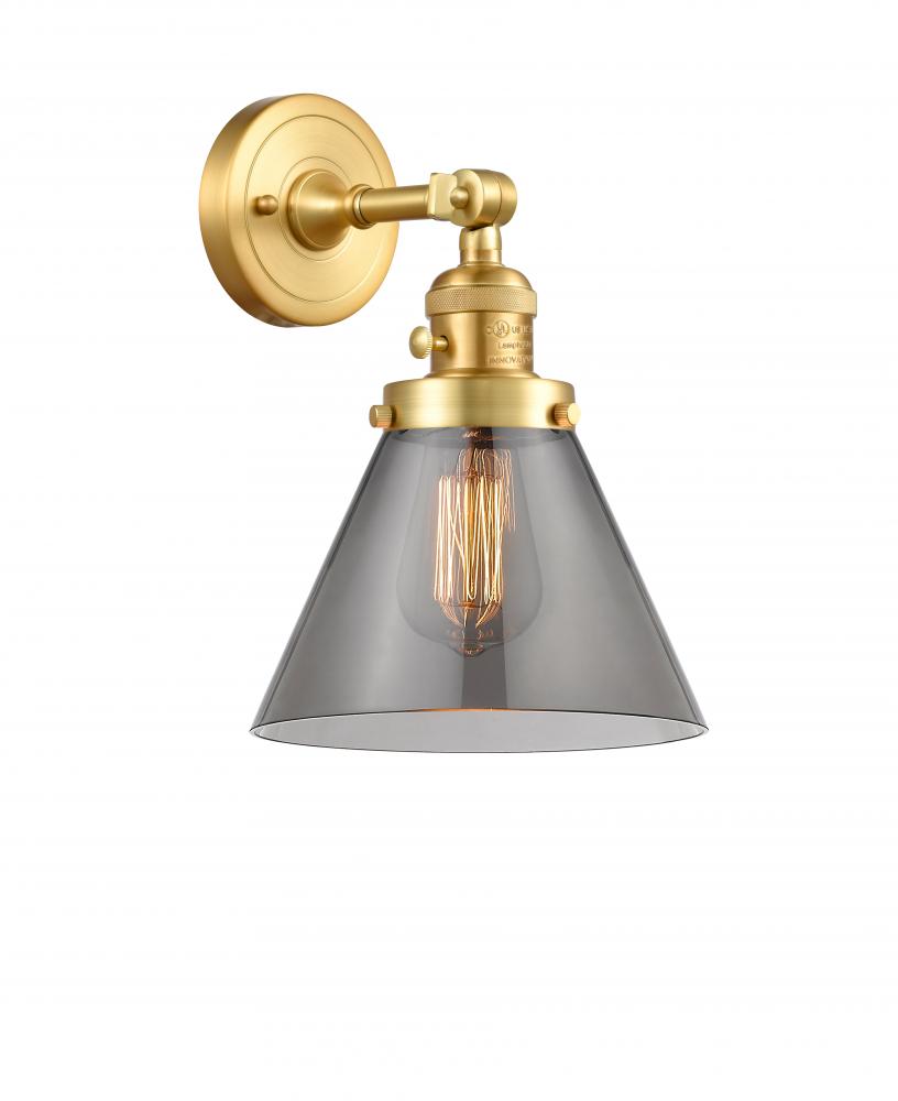 Cone - 1 Light - 8 inch - Satin Gold - Sconce