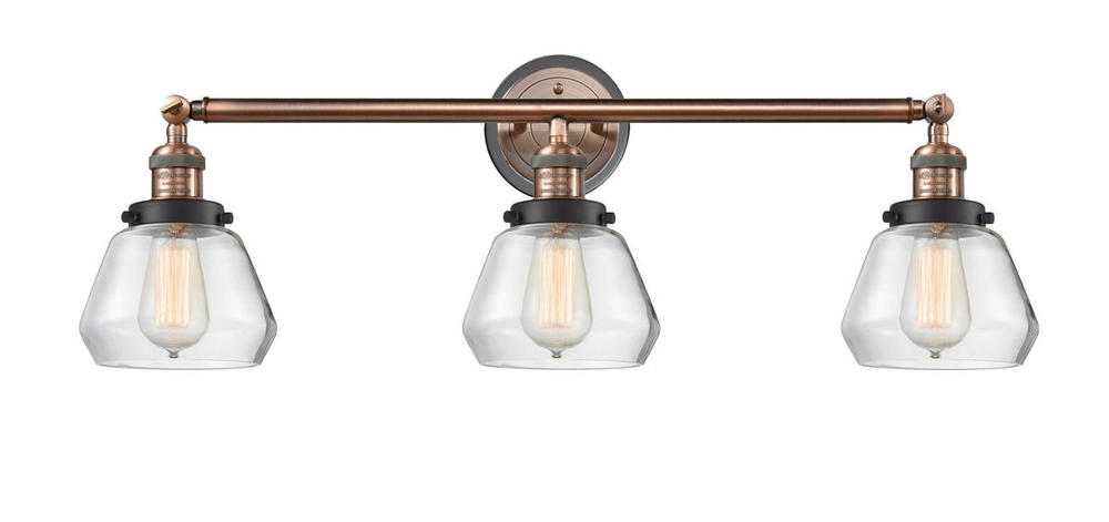 Fulton - 3 Light - 30 inch - Antique Copper - Bath Vanity Light