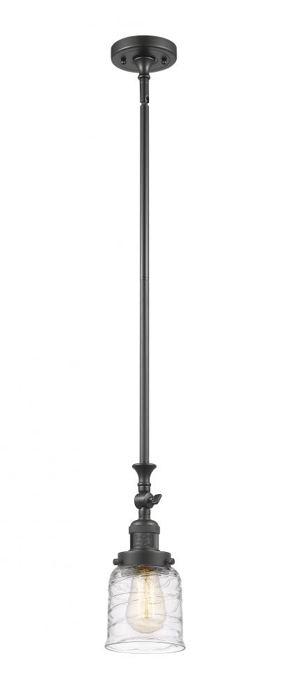 Bell - 1 Light - 5 inch - Oil Rubbed Bronze - Stem Hung - Adjustable Mini Pendant