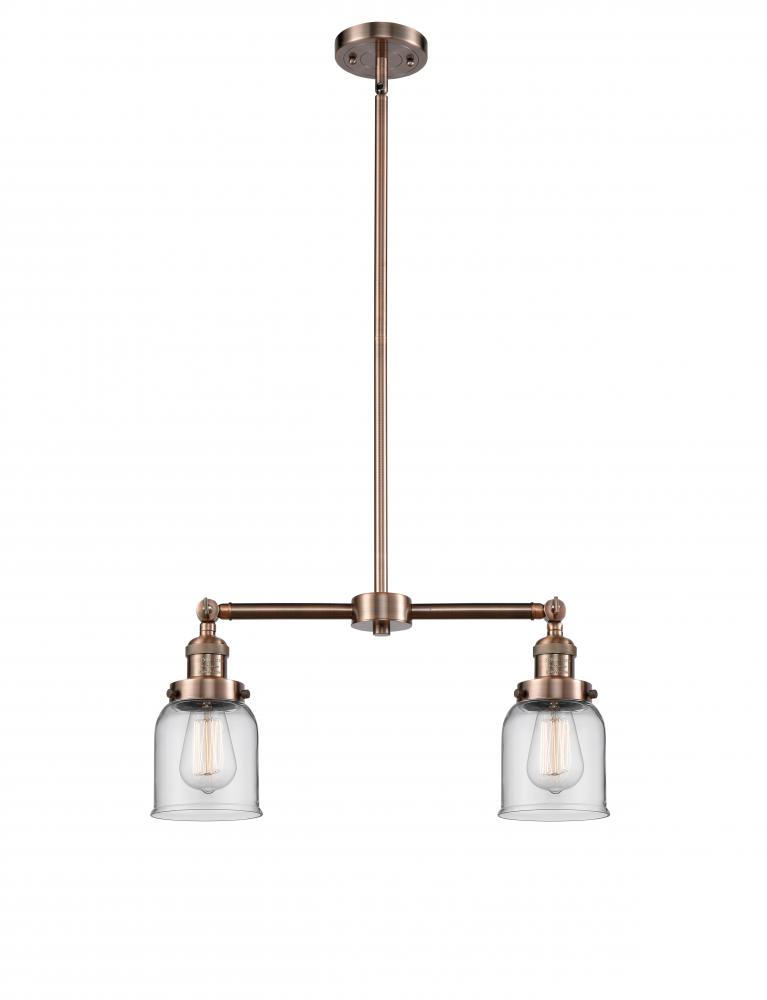 Bell - 2 Light - 21 inch - Antique Copper - Stem Hung - Adjustable Island Light