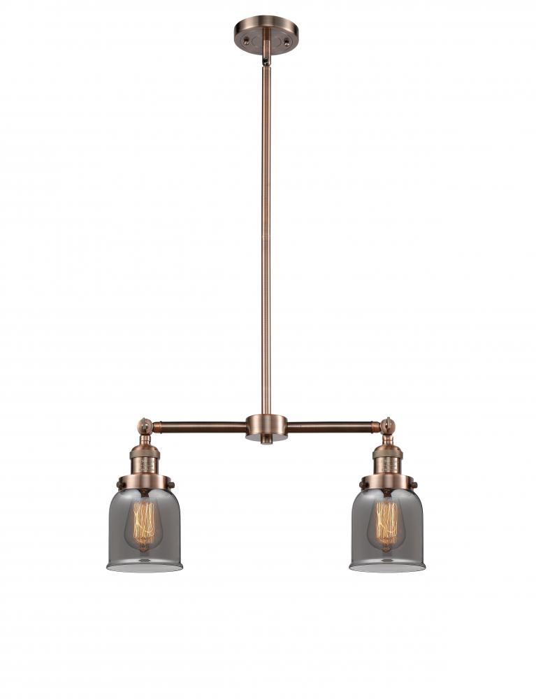 Bell - 2 Light - 21 inch - Antique Copper - Stem Hung - Adjustable Island Light