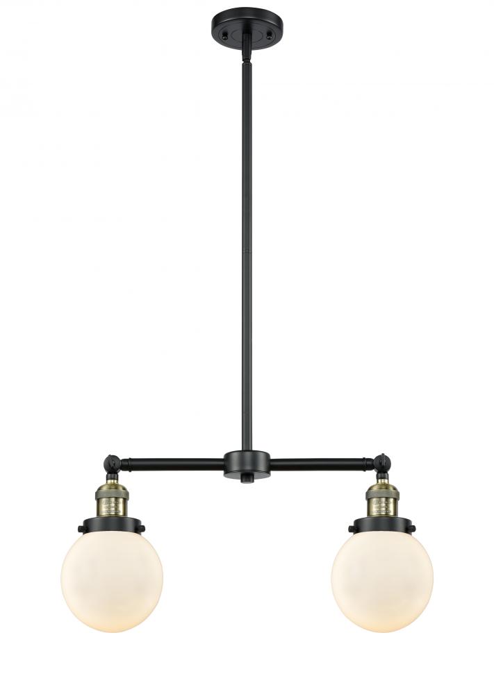 Beacon - 2 Light - 23 inch - Black Antique Brass - Stem Hung - Island Light