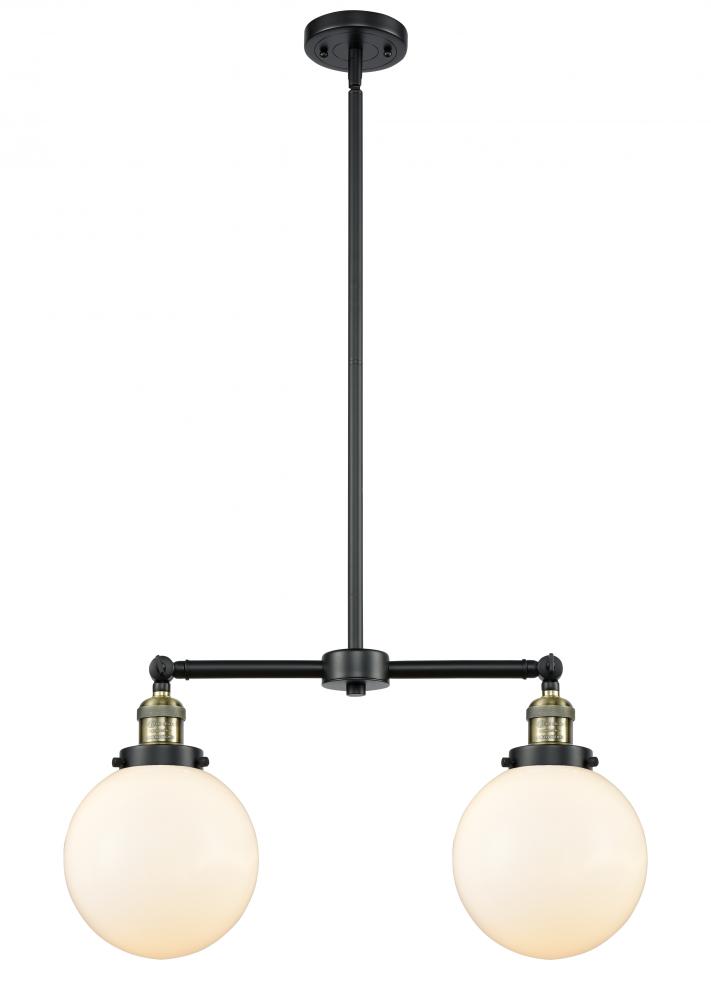 Beacon - 2 Light - 25 inch - Black Antique Brass - Stem Hung - Island Light