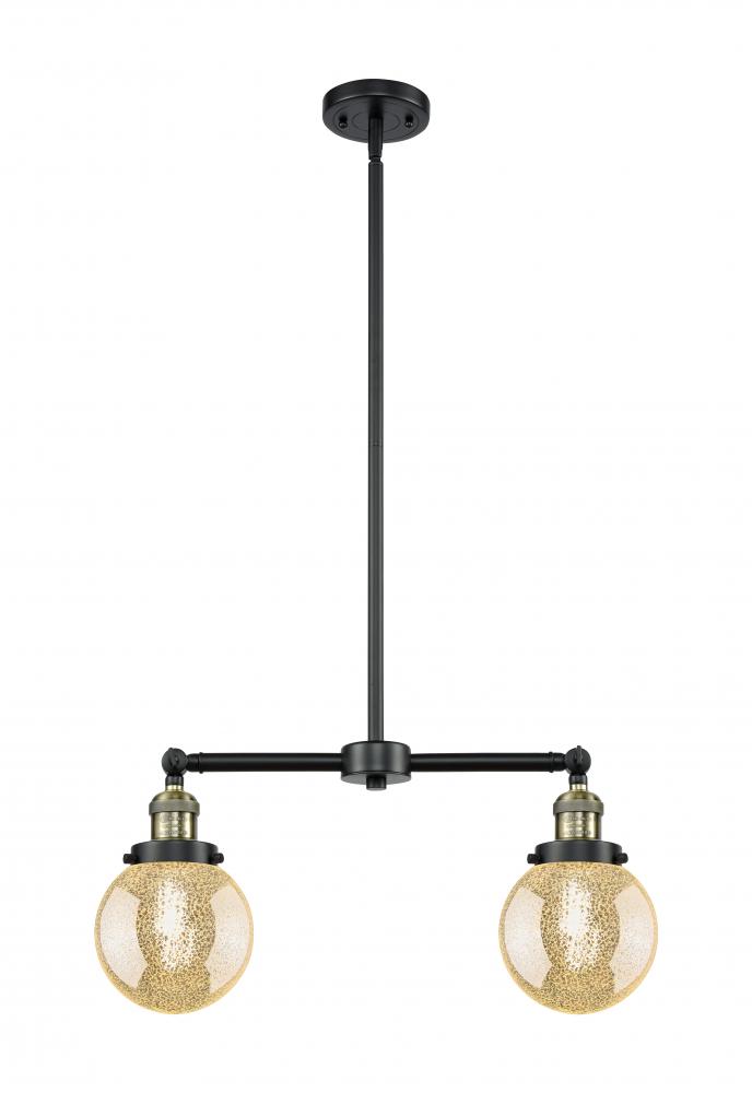 Beacon - 2 Light - 23 inch - Black Antique Brass - Stem Hung - Island Light