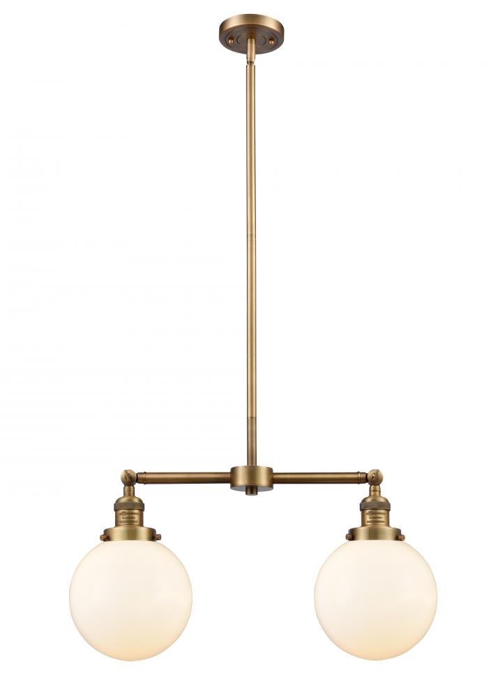 Beacon - 2 Light - 25 inch - Brushed Brass - Stem Hung - Island Light