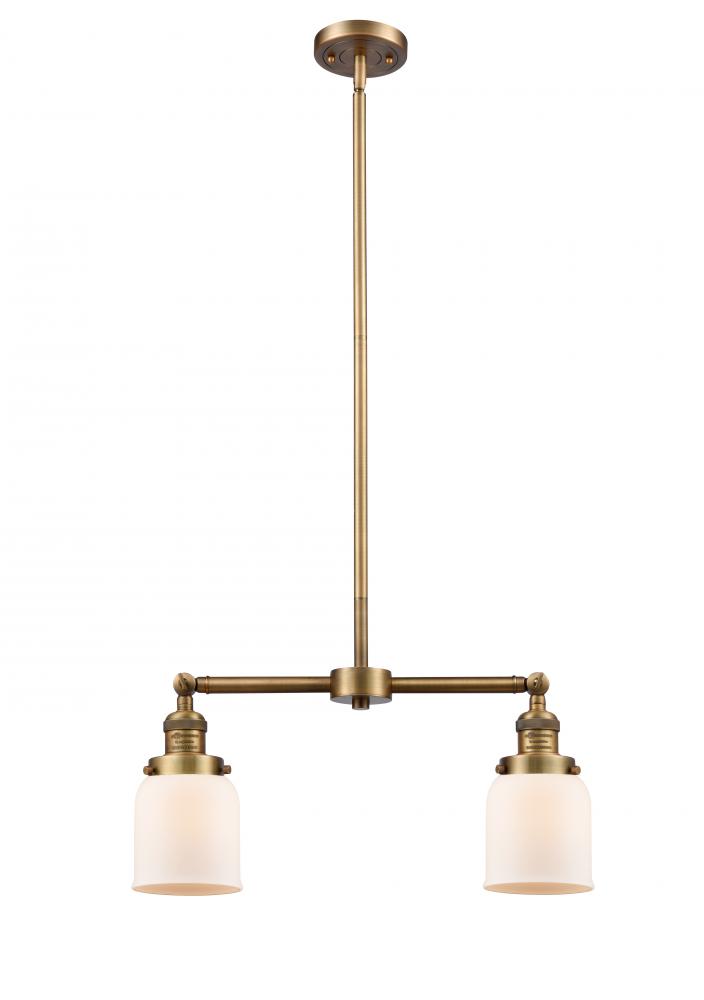 Bell - 2 Light - 21 inch - Brushed Brass - Stem Hung - Island Light