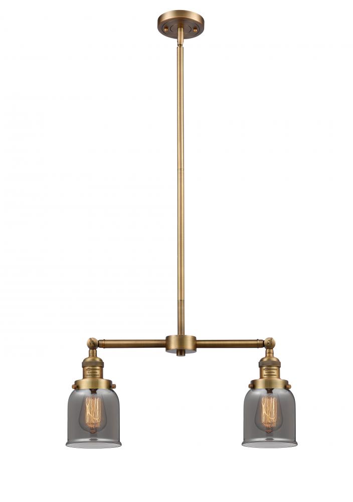 Bell - 2 Light - 21 inch - Brushed Brass - Stem Hung - Adjustable Island Light