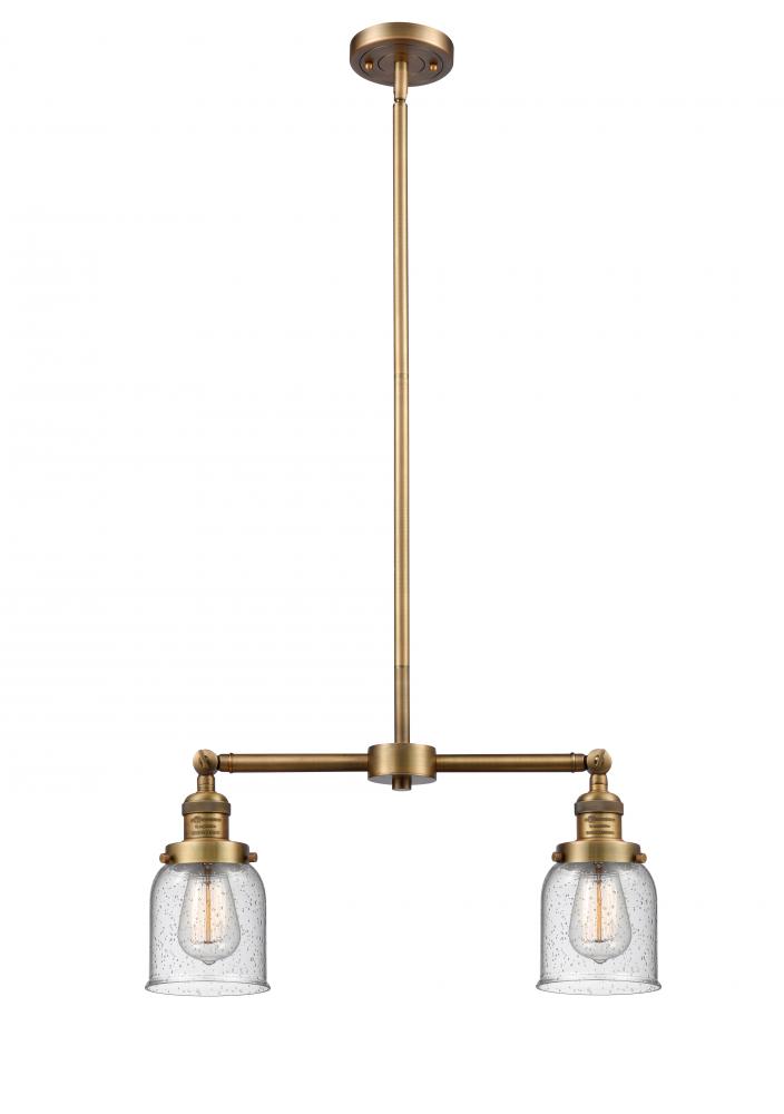 Bell - 2 Light - 21 inch - Brushed Brass - Stem Hung - Adjustable Island Light