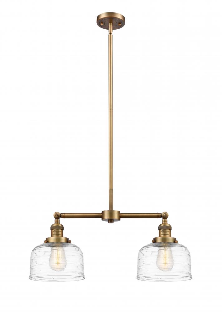 Bell - 2 Light - 21 inch - Brushed Brass - Stem Hung - Island Light