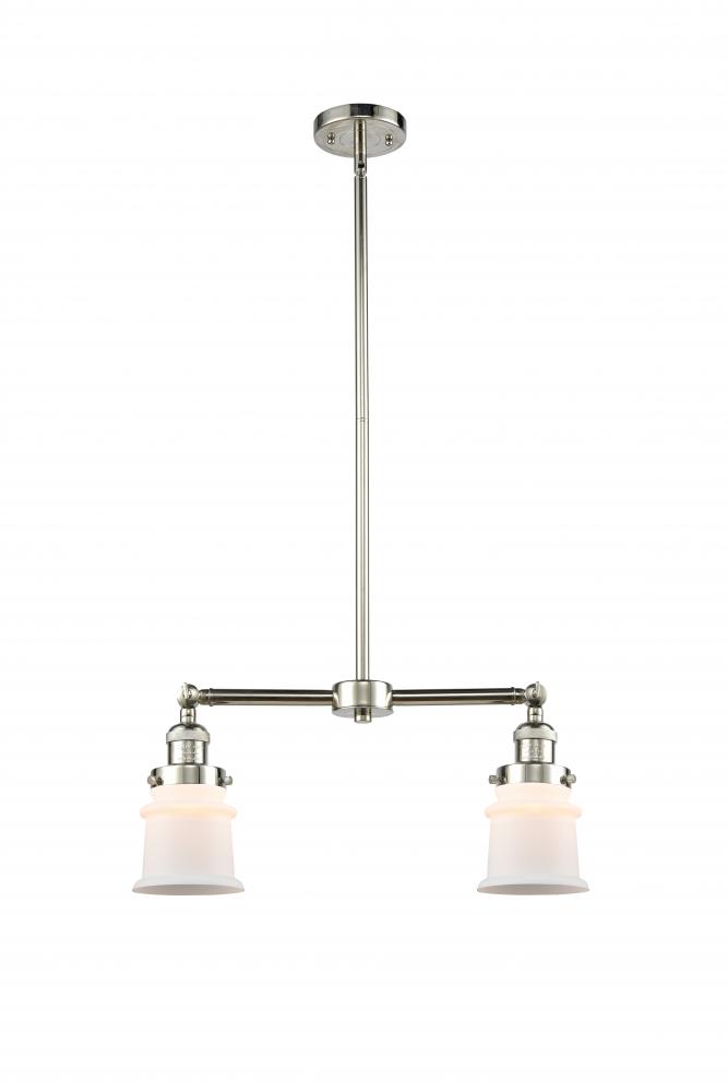 Canton - 2 Light - 21 inch - Polished Nickel - Stem Hung - Island Light