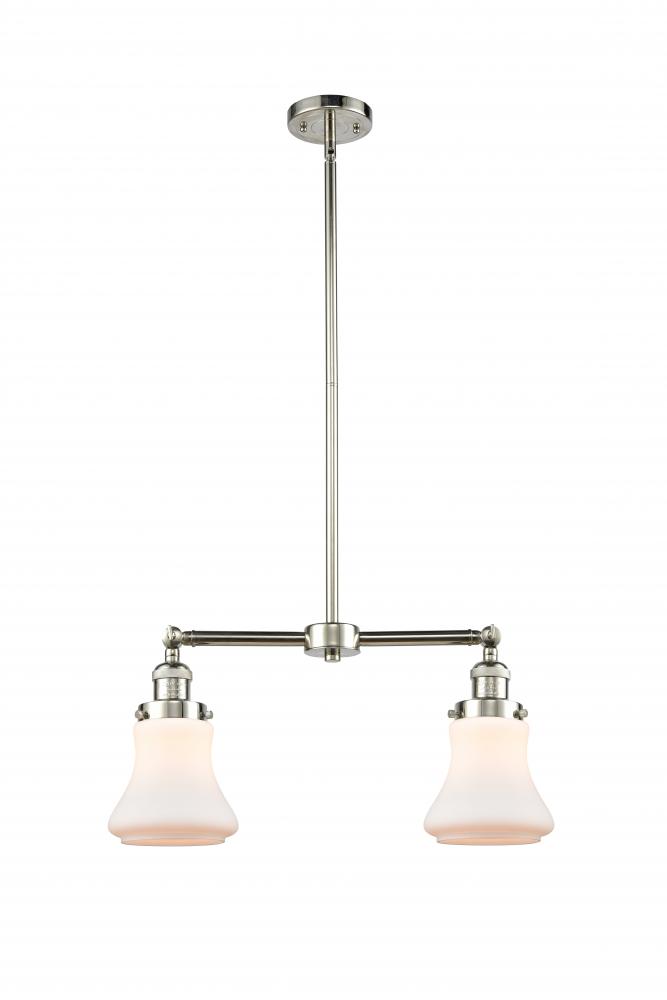 Bellmont - 2 Light - 21 inch - Polished Nickel - Stem Hung - Island Light