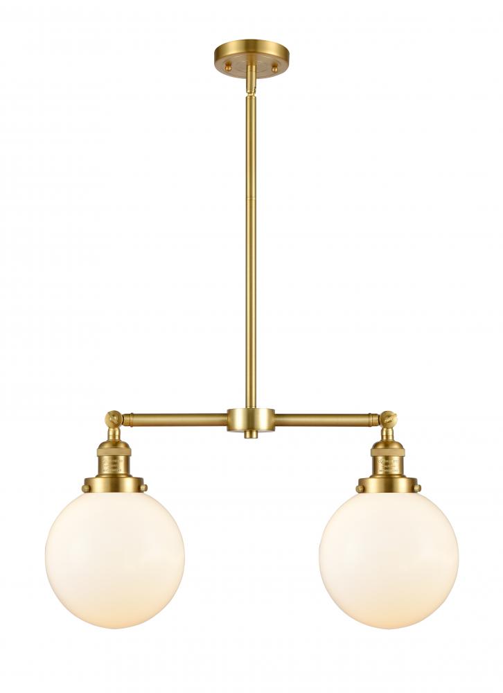 Beacon - 2 Light - 25 inch - Satin Gold - Stem Hung - Island Light