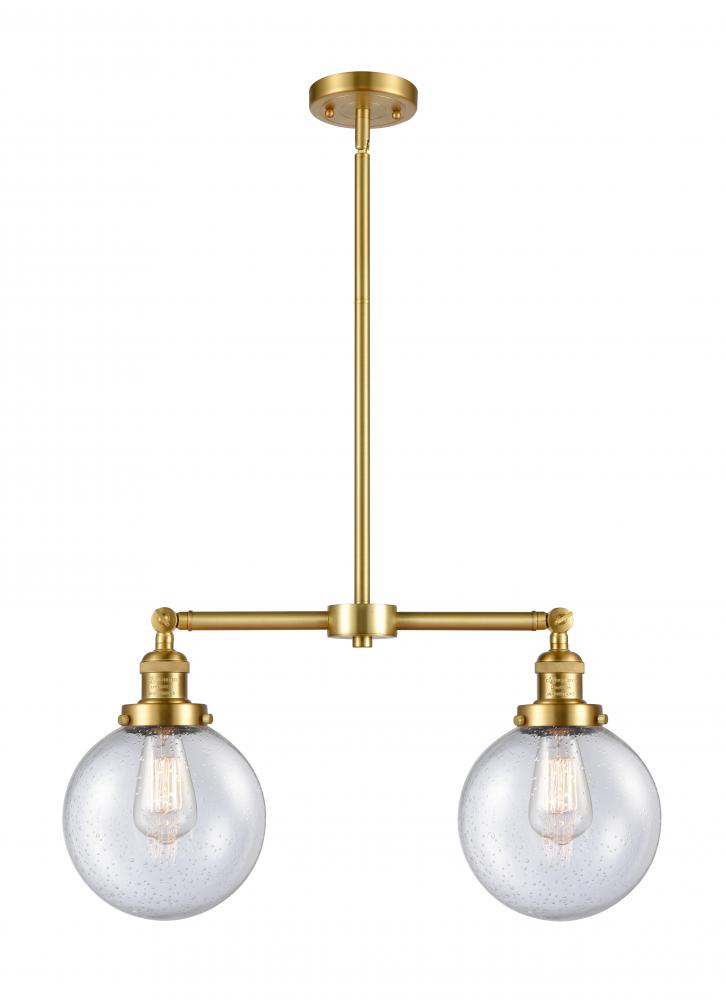 Beacon - 2 Light - 25 inch - Satin Gold - Stem Hung - Island Light