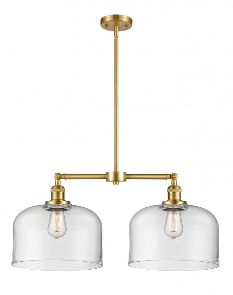 Bell - 2 Light - 21 inch - Satin Gold - Stem Hung - Island Light