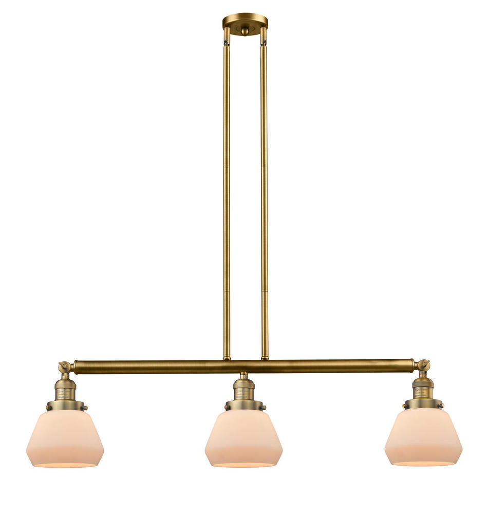 Fulton - 3 Light - 39 inch - Brushed Brass - Stem Hung - Island Light