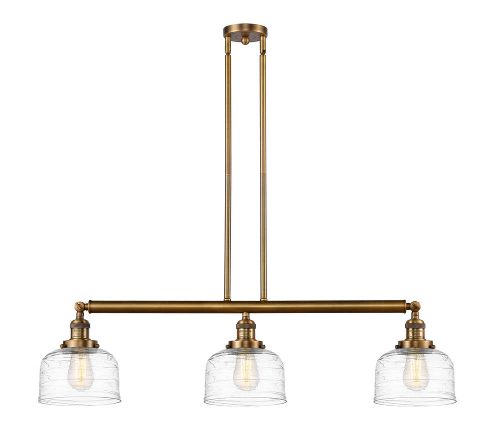 Bell - 3 Light - 41 inch - Brushed Brass - Stem Hung - Island Light