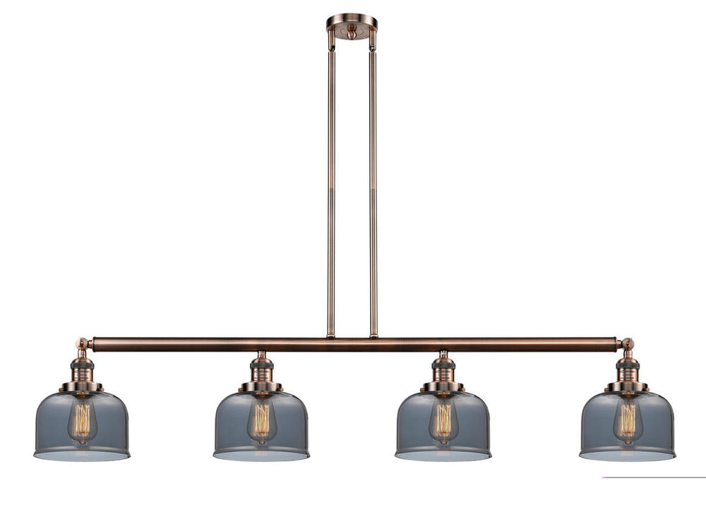 Bell - 4 Light - 53 inch - Antique Copper - Stem Hung - Island Light